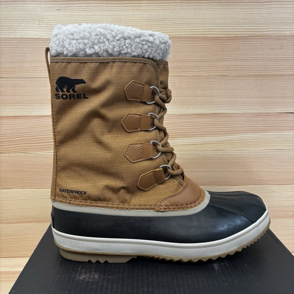 Sorel 1964 Pac Nylon Insulated‎ Waterproof Boots/Shoes Brown Sz Men's 11.5 New